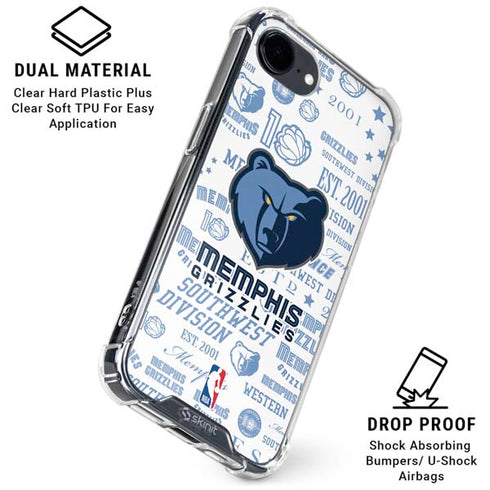NBA Memphis Grizzlies Historic Blast iPhone 16e Clear Case