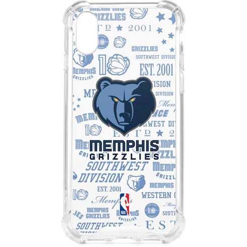 NBA Memphis Grizzlies Historic Blast iPhone XS Clear Case
