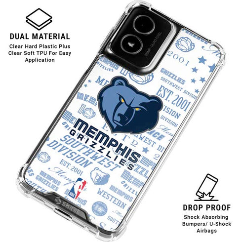 NBA Memphis Grizzlies Historic Blast Moto G Power 5G (2024) Clear Case