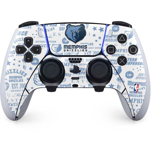 NBA Memphis Grizzlies Historic Blast PS5 DualSense Edge Pro Controller Skin