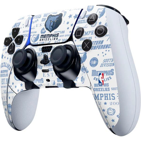 NBA Memphis Grizzlies Historic Blast PS5 DualSense Edge Pro Controller Skin