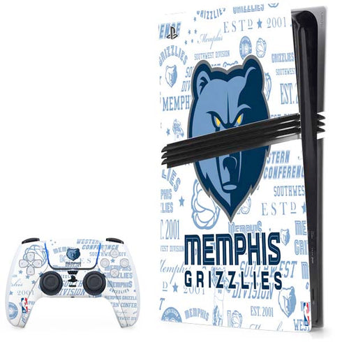 NBA Memphis Grizzlies Historic Blast PlayStation PS5 Skins
