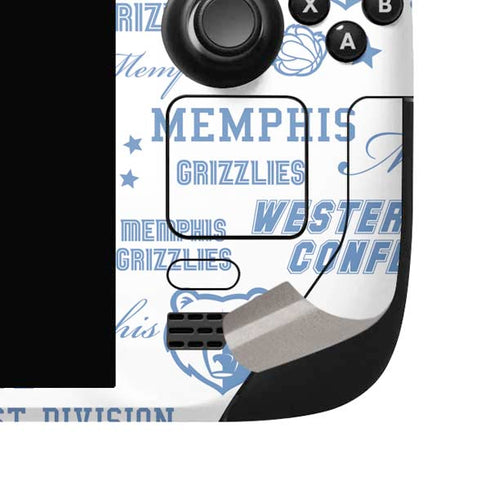 NBA Memphis Grizzlies Historic Blast Steam Deck Handheld Gaming Computer OLED Skin
