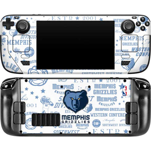 NBA Memphis Grizzlies Historic Blast Steam Deck Handheld Gaming Computer Skin