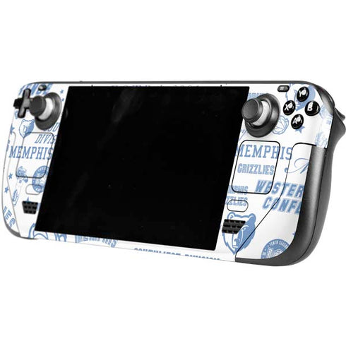 NBA Memphis Grizzlies Historic Blast Steam Deck Handheld Gaming Computer Skin