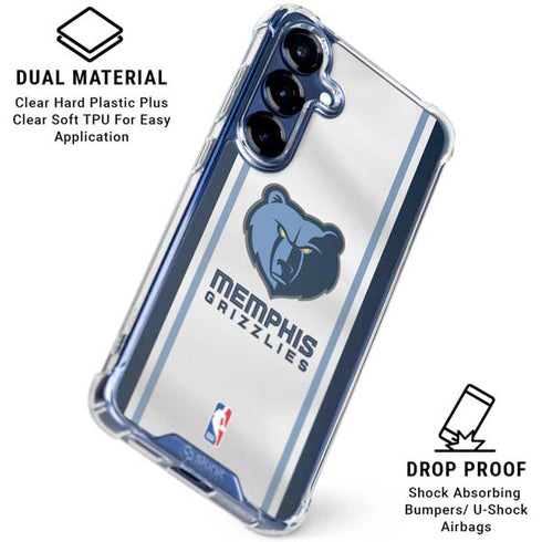 NBA Memphis Grizzlies Home Jersey Galaxy S25 Plus Clear Case