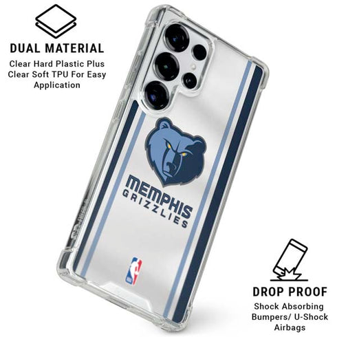 NBA Memphis Grizzlies Home Jersey Galaxy S25 Ultra Clear Case