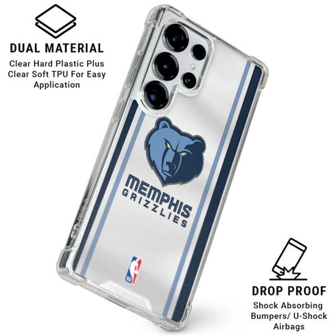 NBA Memphis Grizzlies Home Jersey Galaxy S26 Ultra Clear Case