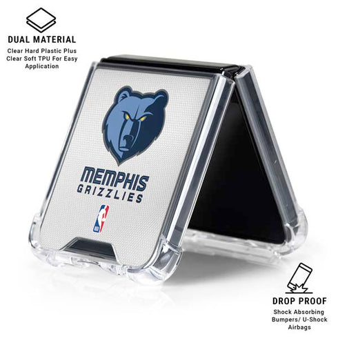 NBA Memphis Grizzlies Home Jersey Galaxy Z Flip6 Clear Case
