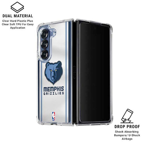 NBA Memphis Grizzlies Home Jersey Galaxy Z Fold6 Clear Case