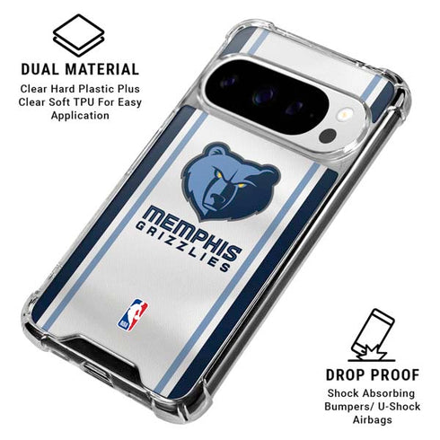 NBA Memphis Grizzlies Home Jersey Google Pixel 10 Pro XL Clear Case