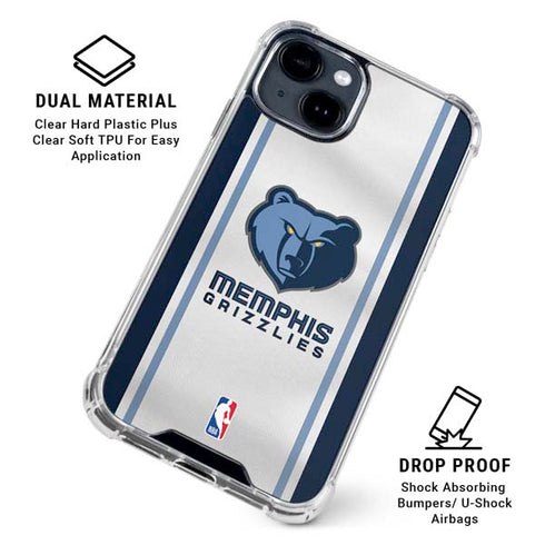 NBA Memphis Grizzlies Home Jersey iPhone 15 Clear Case