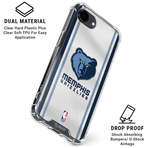 NBA Memphis Grizzlies Home Jersey iPhone 16e Clear Case