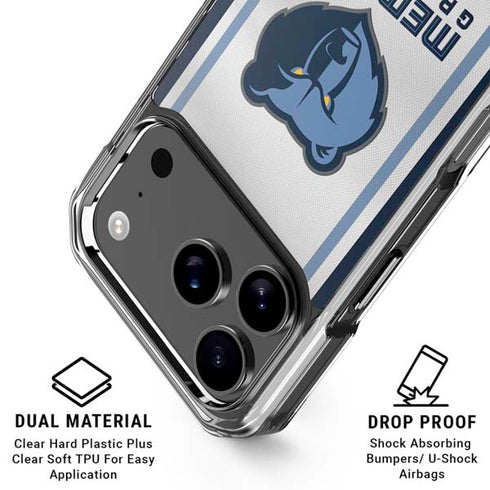 NBA Memphis Grizzlies Home Jersey iPhone 18 Pro Clear Case
