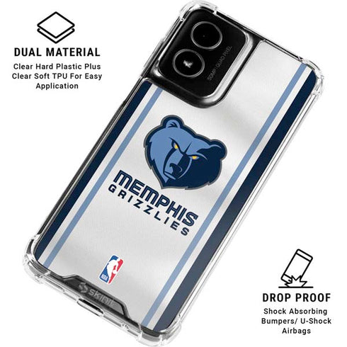 NBA Memphis Grizzlies Home Jersey Moto G Power 5G (2024) Clear Case
