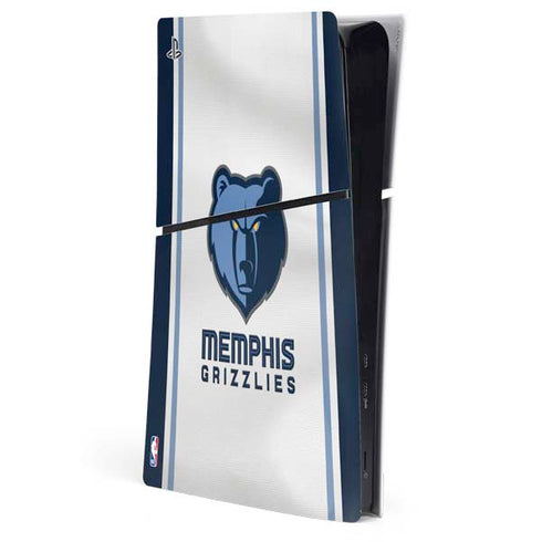 NBA Memphis Grizzlies Home Jersey PS5 Slim Digital Edition Console Skin