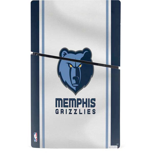 NBA Memphis Grizzlies Home Jersey PS5 Slim Digital Edition Console Skin