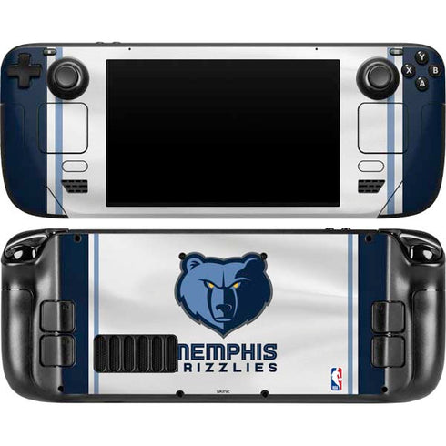 NBA Memphis Grizzlies Home Jersey Steam Deck Handheld Gaming Computer OLED Skin