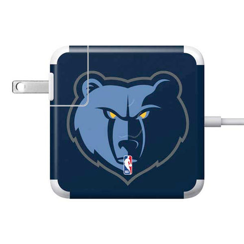 NBA Memphis Grizzlies Large Logo 85W Power Adapter (15 and 17 inch MacBook Pro Charger) Skin