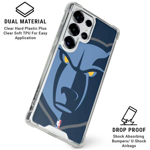 NBA Memphis Grizzlies Large Logo Galaxy S25 Ultra Clear Case