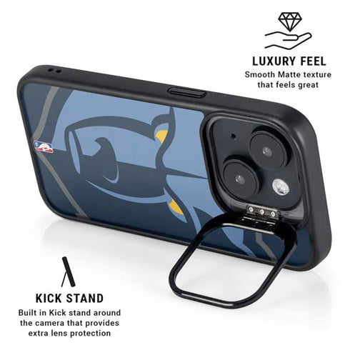 NBA Memphis Grizzlies Large Logo iPhone 15 Plus Kickstand Case