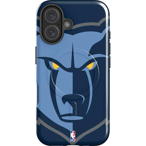 NBA Memphis Grizzlies Large Logo iPhone 16 Magsafe Impact Case