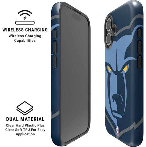 NBA Memphis Grizzlies Large Logo iPhone 16 Magsafe Impact Case