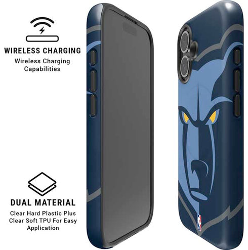 NBA Memphis Grizzlies Large Logo iPhone 16 Plus Magsafe Impact Case