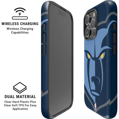 NBA Memphis Grizzlies Large Logo iPhone 16 Pro Magsafe Impact Case