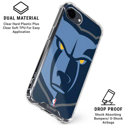 NBA Memphis Grizzlies Large Logo iPhone 16e Clear Case