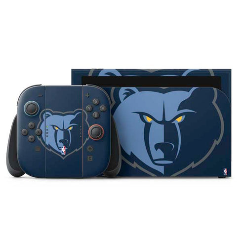 NBA Memphis Grizzlies Large Logo Nintendo Switch 2 (2025) with Joy-Con Skin
