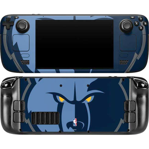NBA Memphis Grizzlies Large Logo Steam Deck Handheld Gaming Computer OLED Skin