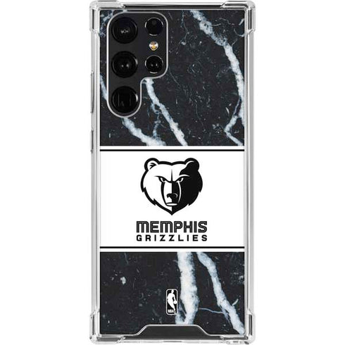 NBA Memphis Grizzlies Marble Galaxy S23 Ultra Clear Case