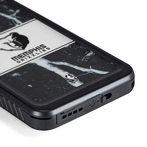 NBA Memphis Grizzlies Marble Galaxy S24 Plus Waterproof Case