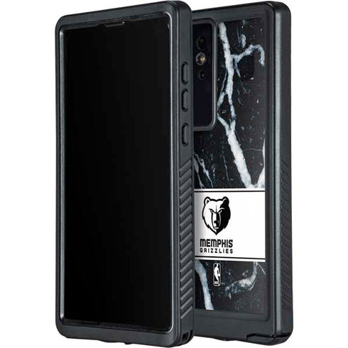 NBA Memphis Grizzlies Marble Galaxy S24 Ultra Waterproof Case