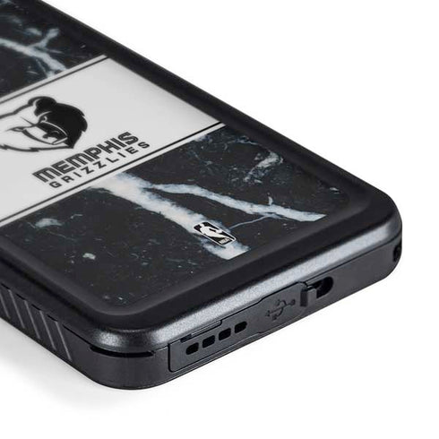 NBA Memphis Grizzlies Marble Galaxy S24 Waterproof Case