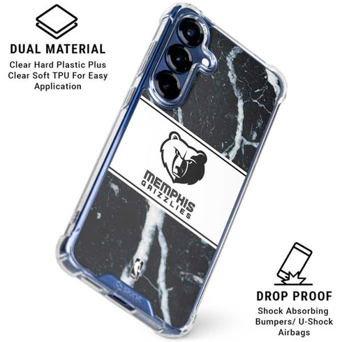 NBA Memphis Grizzlies Marble Galaxy S25 Plus Clear Case