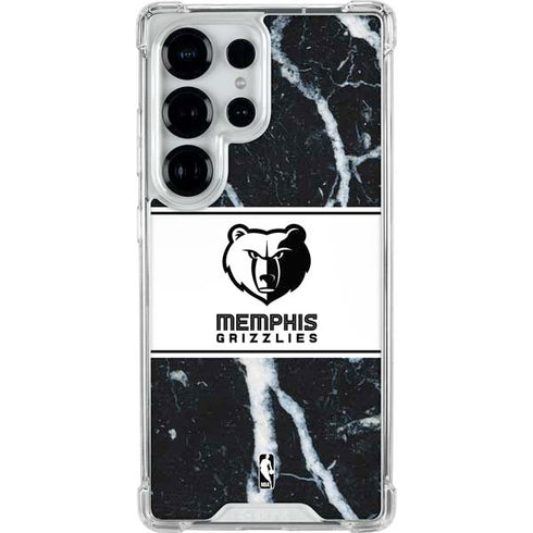 NBA Memphis Grizzlies Marble Galaxy S25 Ultra Clear Case