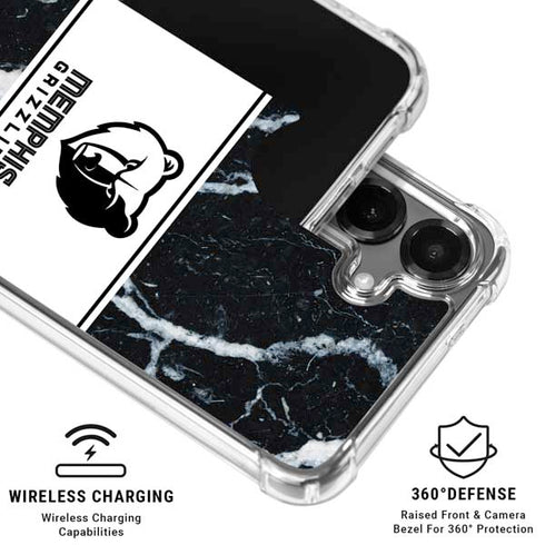 NBA Memphis Grizzlies Marble Galaxy S26 Clear Case