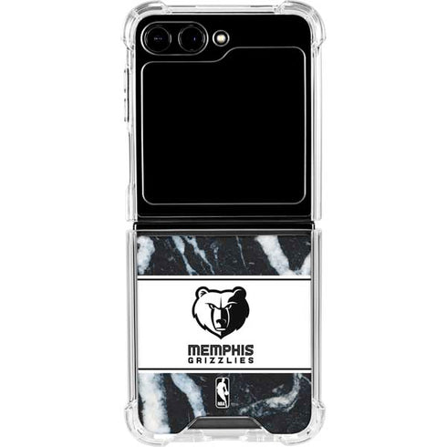 NBA Memphis Grizzlies Marble Galaxy Z Flip6 Clear Case