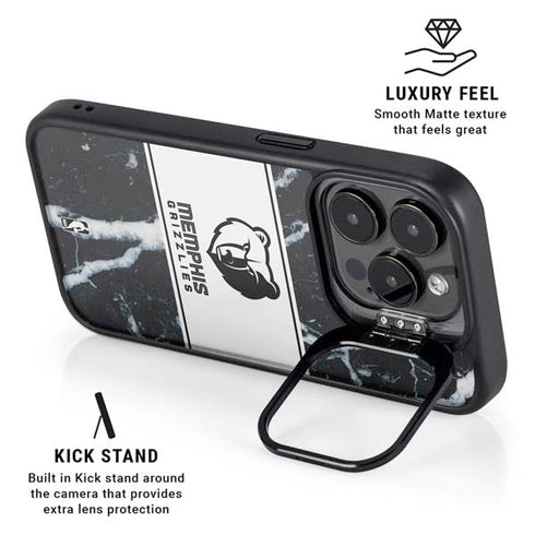 NBA Memphis Grizzlies Marble iPhone 14 Pro Kickstand Case