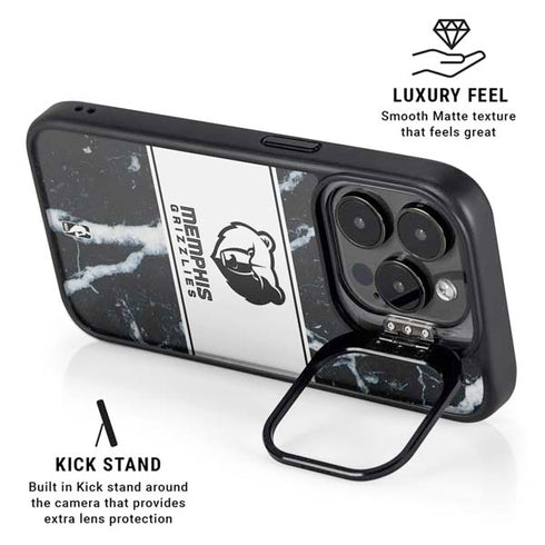 NBA Memphis Grizzlies Marble iPhone 14 Pro Max Kickstand Case