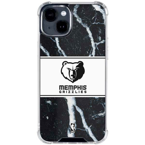 NBA Memphis Grizzlies Marble iPhone 15 Clear Case