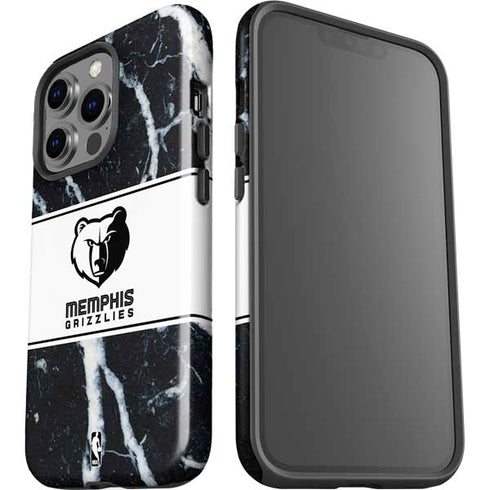 NBA Memphis Grizzlies Marble iPhone 15 Pro Impact Case