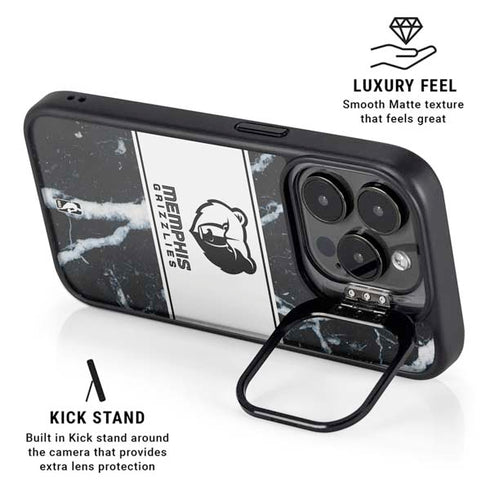 NBA Memphis Grizzlies Marble iPhone 15 Pro Kickstand Case