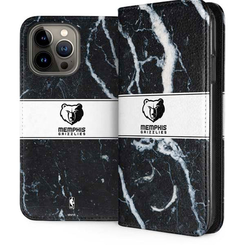 NBA Memphis Grizzlies Marble iPhone 15 Pro Max Folio Case