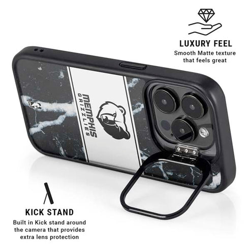 NBA Memphis Grizzlies Marble iPhone 15 Pro Max Kickstand Case