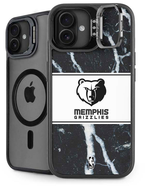 NBA Memphis Grizzlies Marble iPhone 16 Kickstand Case
