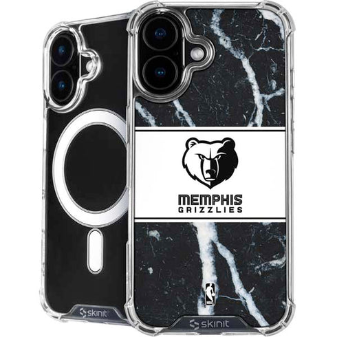 NBA Memphis Grizzlies Marble iPhone 16 MagSafe Case