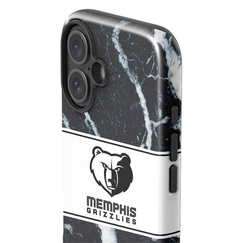 NBA Memphis Grizzlies Marble iPhone 16 Plus Impact Case
